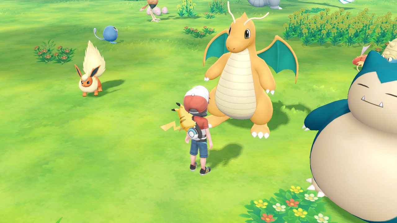 Ο Pokemon αφήνει το Pikachu και το Eevee εικόνα ενός Dragonite και Snorlax.